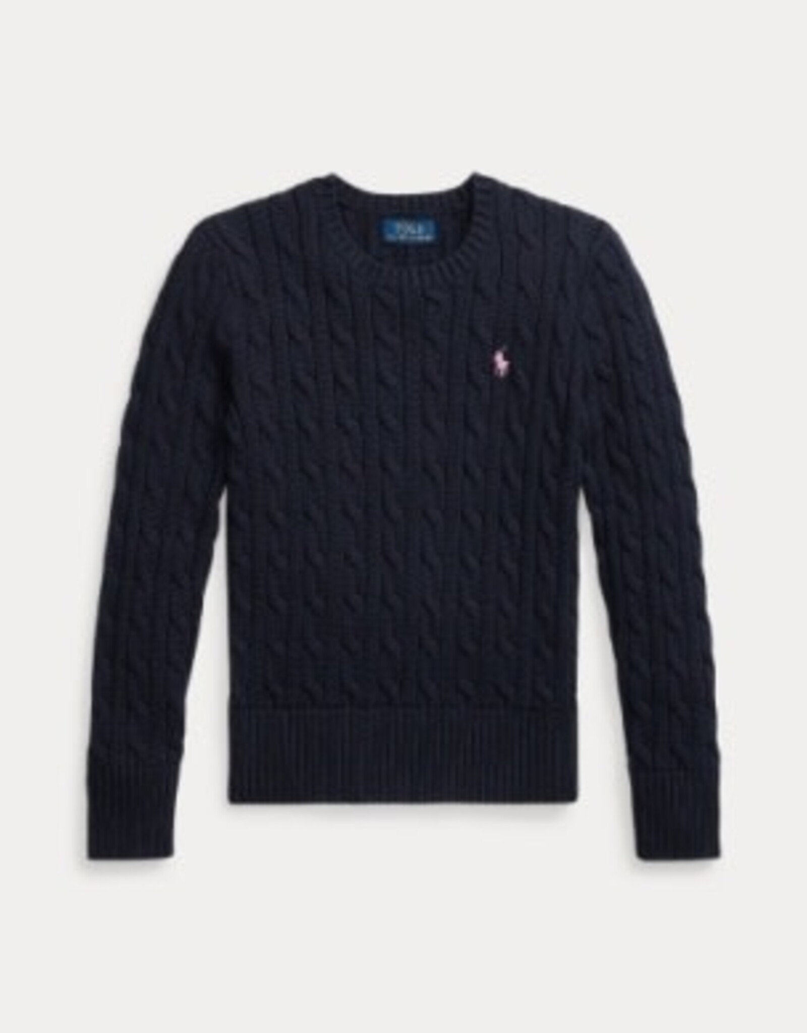 RALPH LAUREN RALPH LAUREN Kabeltrui meisje donkerblauw/wit paardje
