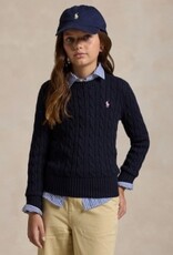 RALPH LAUREN RALPH LAUREN Kabeltrui meisje donkerblauw/wit paardje