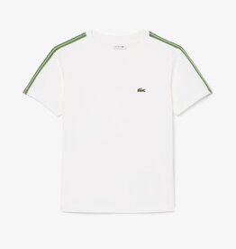 LACOSTE LACOSTE T-shirt wit met streep groen