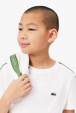LACOSTE LACOSTE T-shirt wit met streep groen