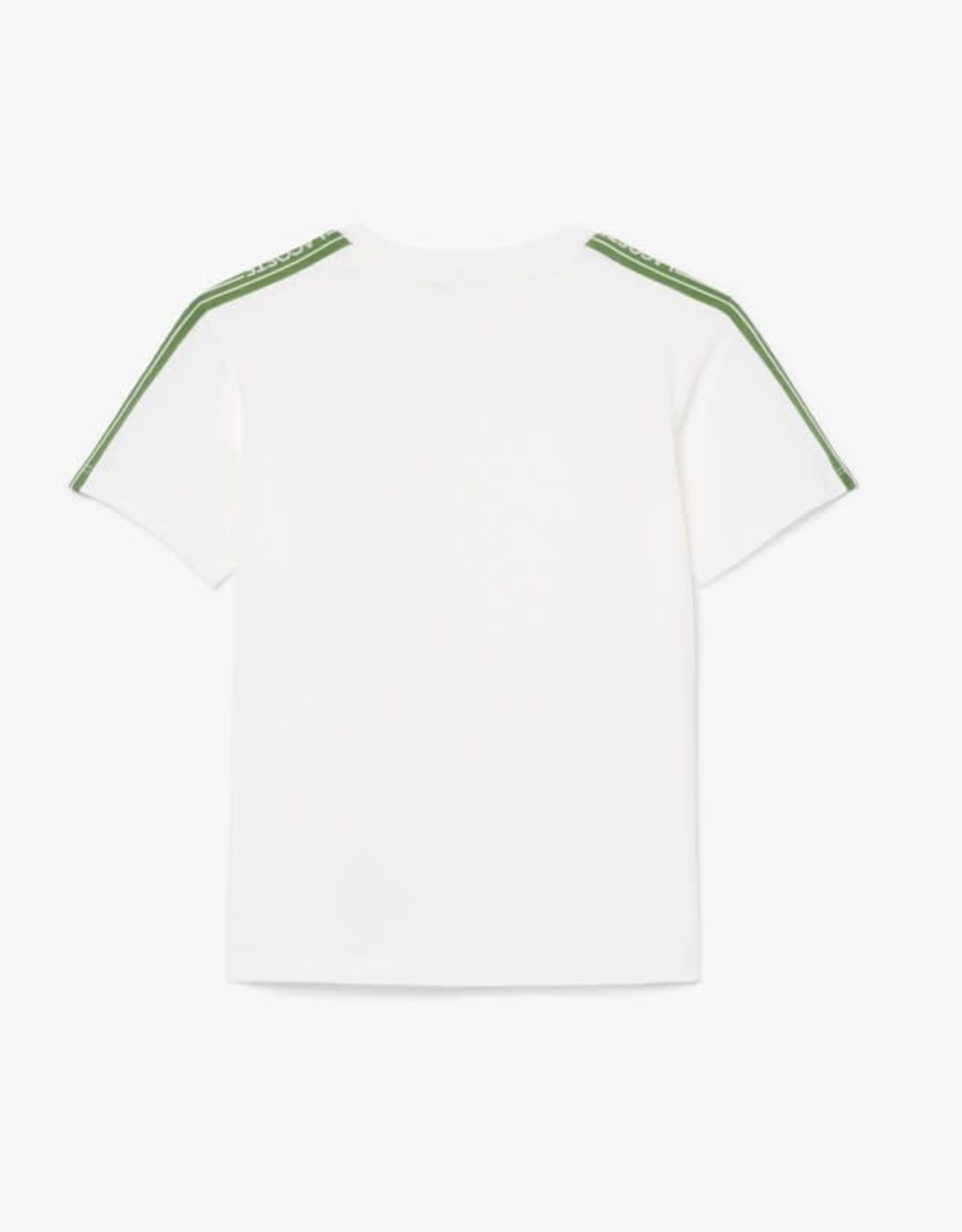 LACOSTE LACOSTE T-shirt wit met streep groen