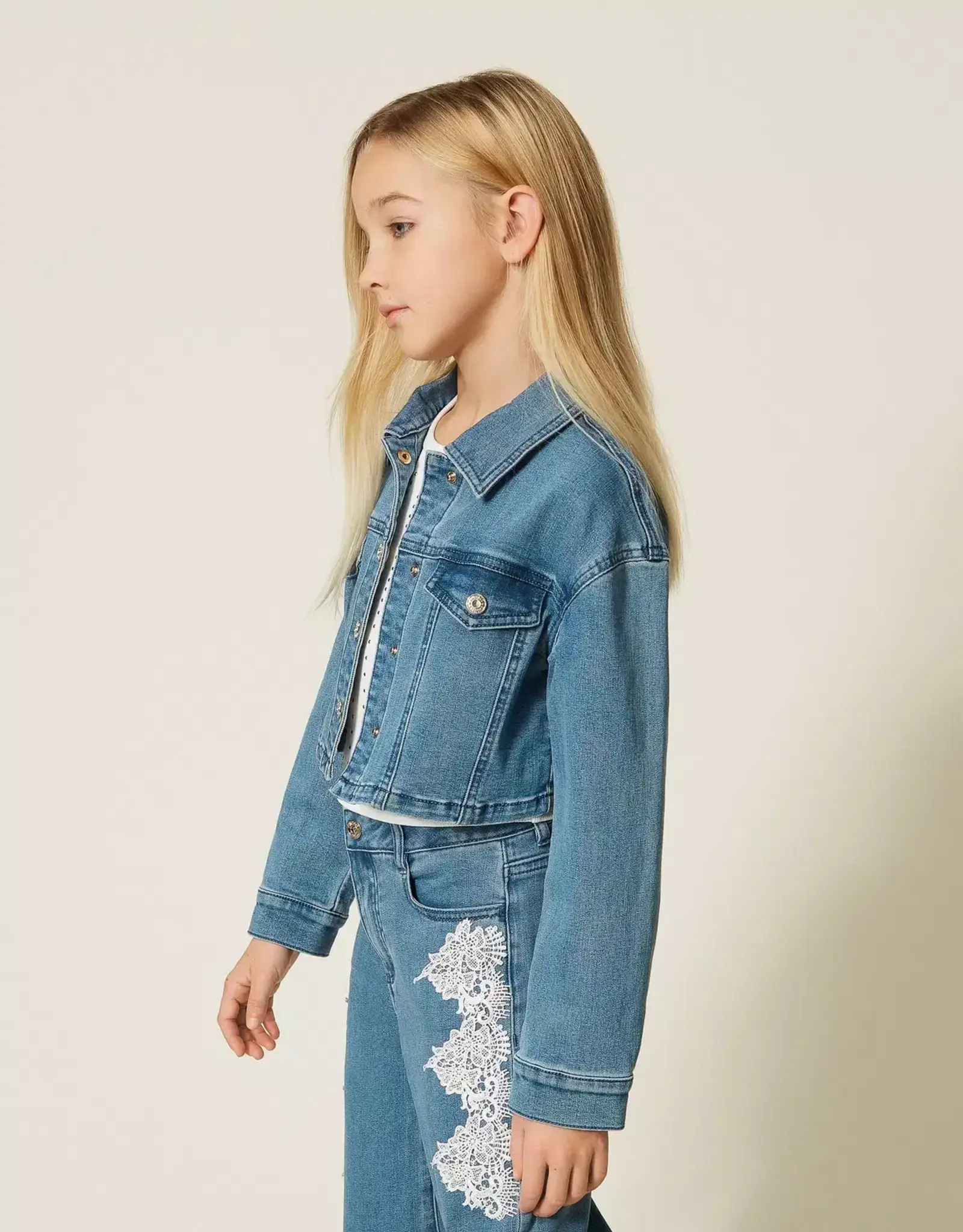TWIN SET TWIN SET Jeansjasje denim blue