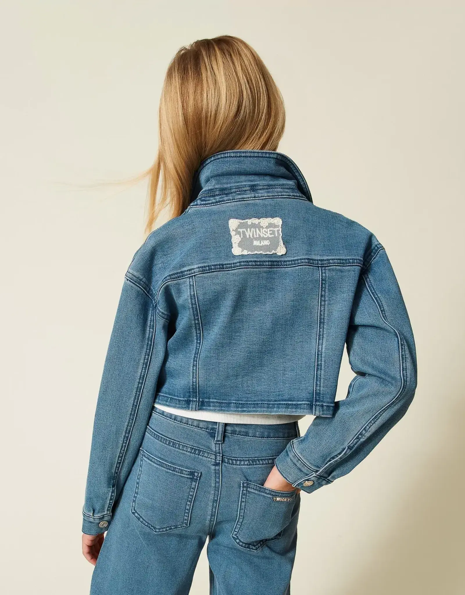 TWIN SET TWIN SET Jeansjasje denim blue