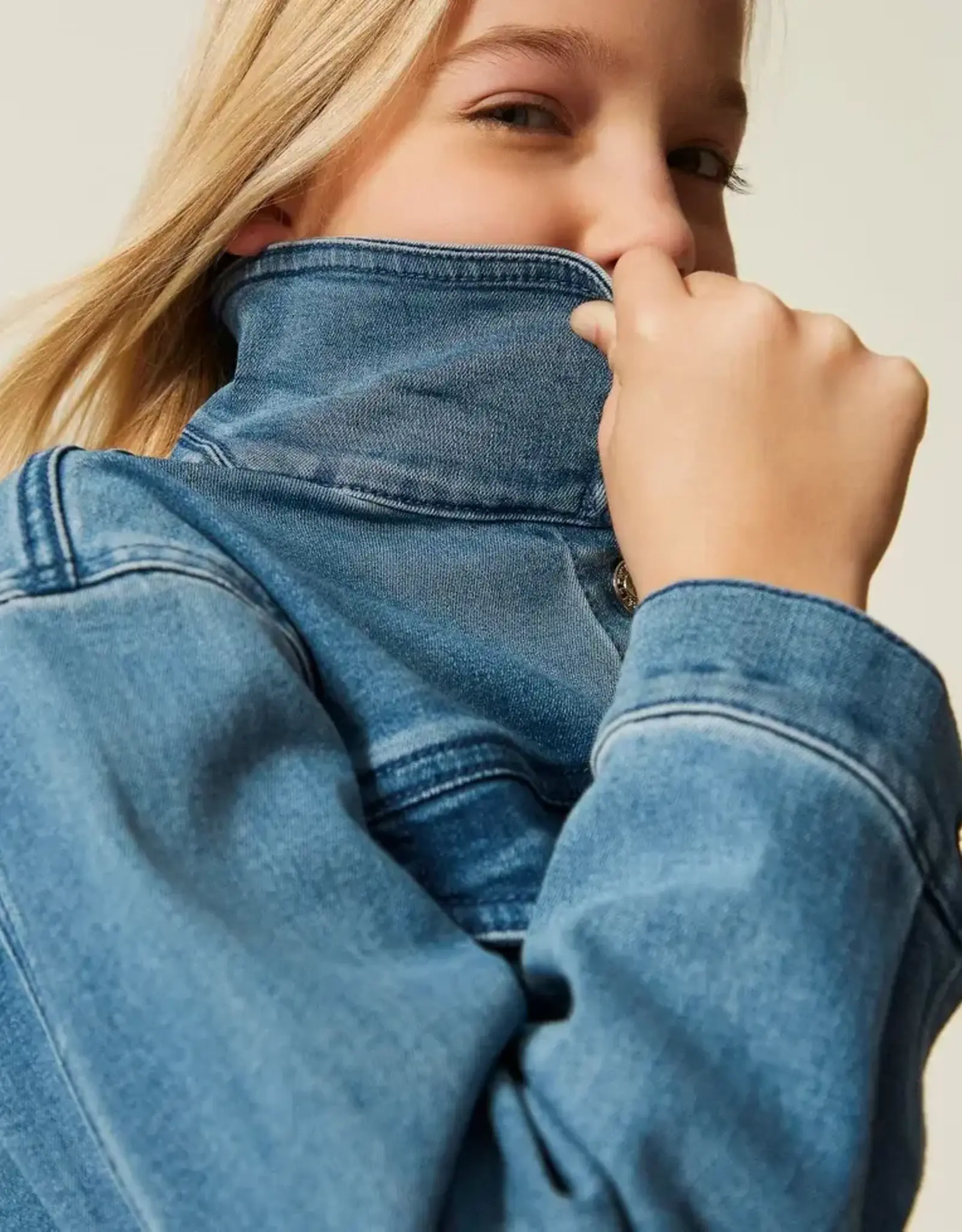 TWIN SET TWIN SET Jeansjasje denim blue