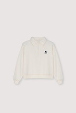 THE NEW SOCIETY THE NEW SOCIETY TNS logo teen polo ecru