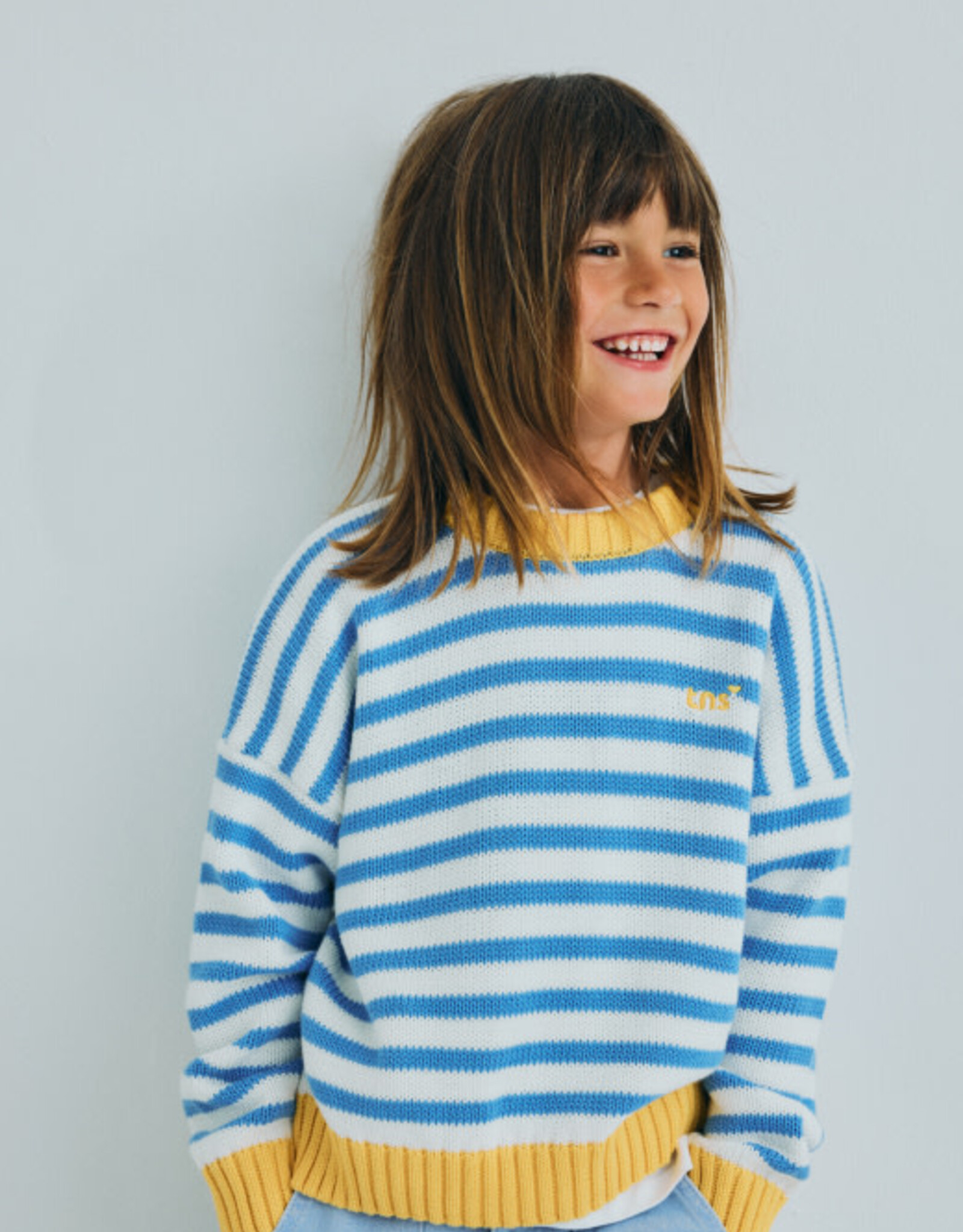 THE NEW SOCIETY THE NEW SOCIETY Marigold jumper vista blue stripes