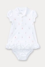 RALPH LAUREN RALPH LAUREN Kleedje wit met paardjes in kleuren