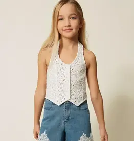 TWIN SET TWIN SET Jeansshort kant