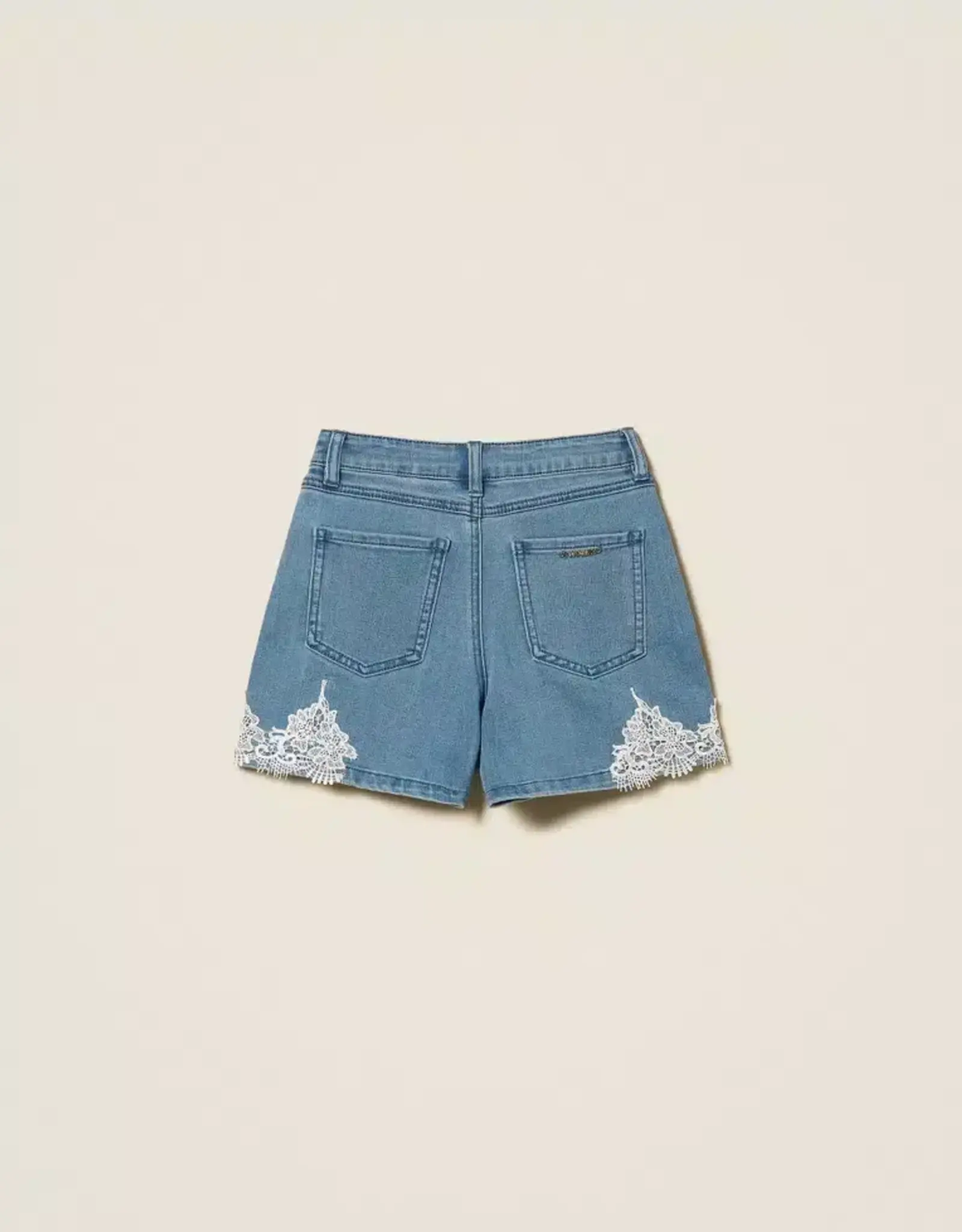 TWIN SET TWIN SET Jeansshort kant