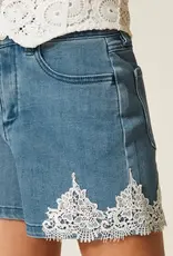 TWIN SET TWIN SET Jeansshort kant