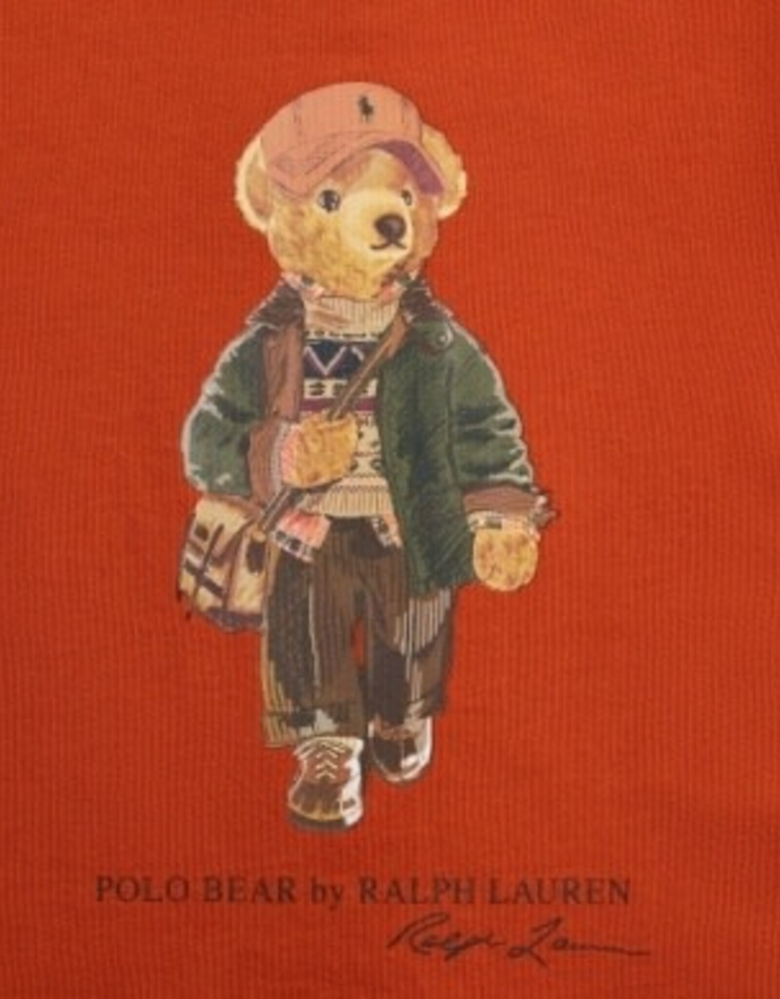 RALPH LAUREN RALPH LAUREN T-shirt met beer oranje