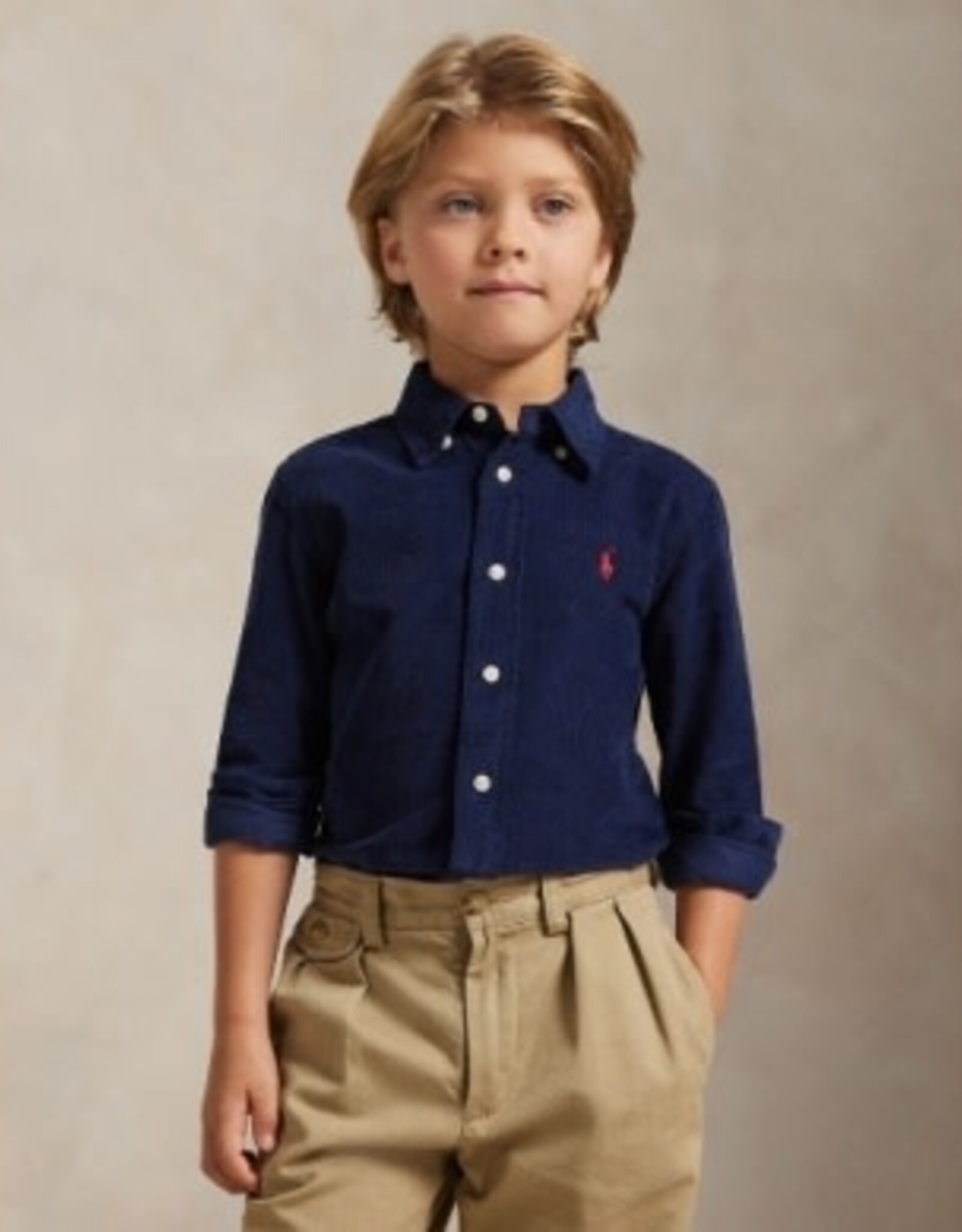 RALPH LAUREN RALPH LAUREN Hemd ribfluweel donkerblauw
