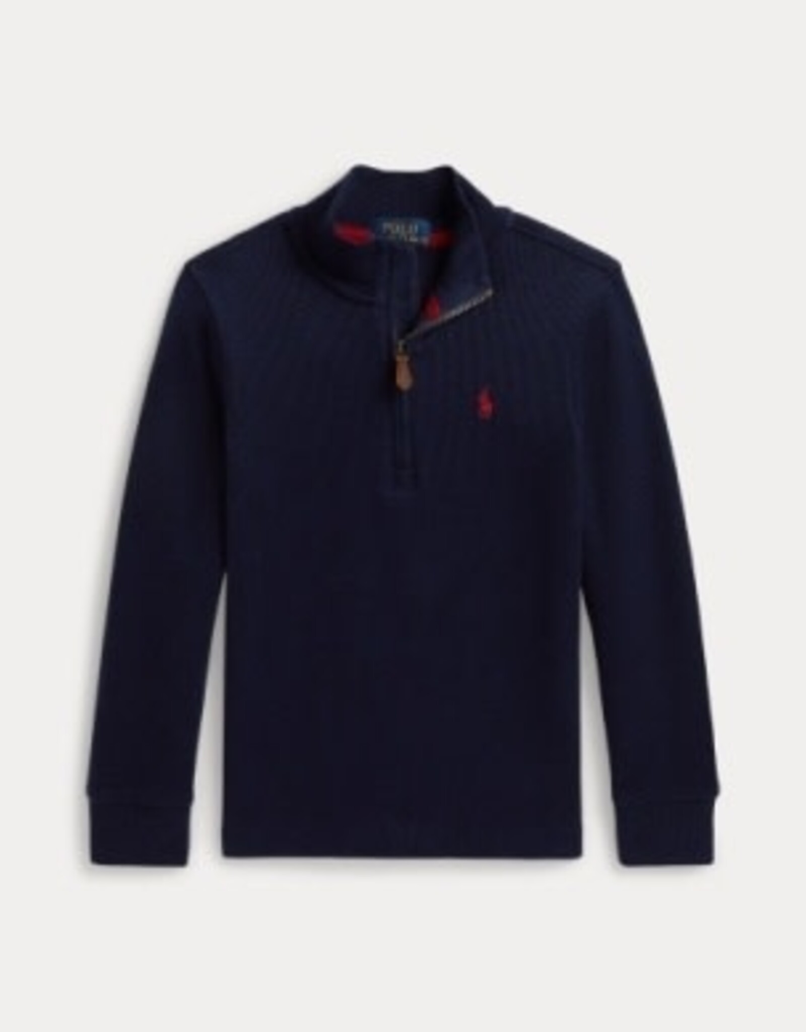 RALPH LAUREN RALPH LAUREN Sweater fijne rib half zip navy