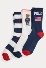 RALPH LAUREN RALPH LAUREN Sock 3-pack rood/wit/blauw
