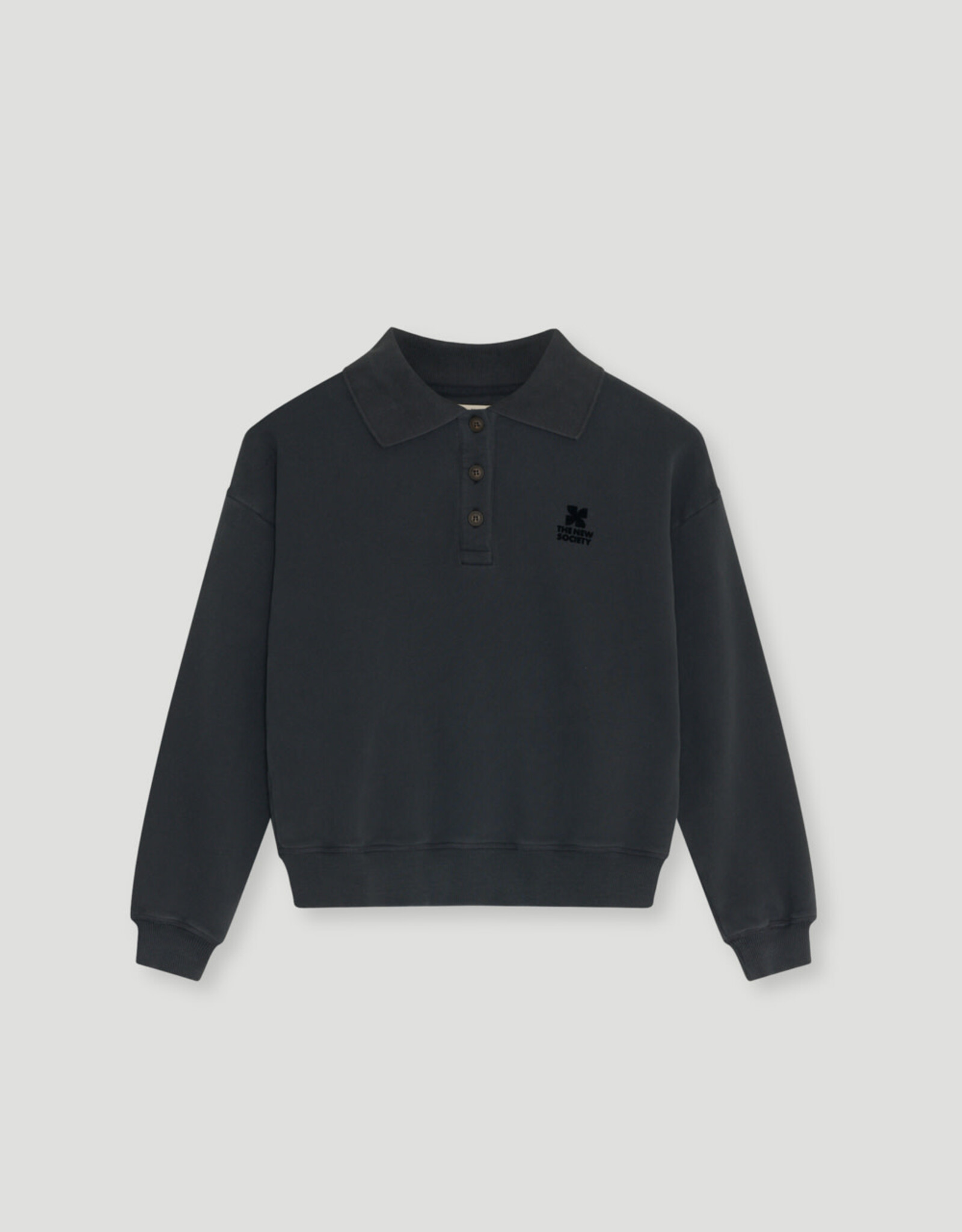 THE NEW SOCIETY THE NEW SOCIETY TNS logo teen polo moonless night