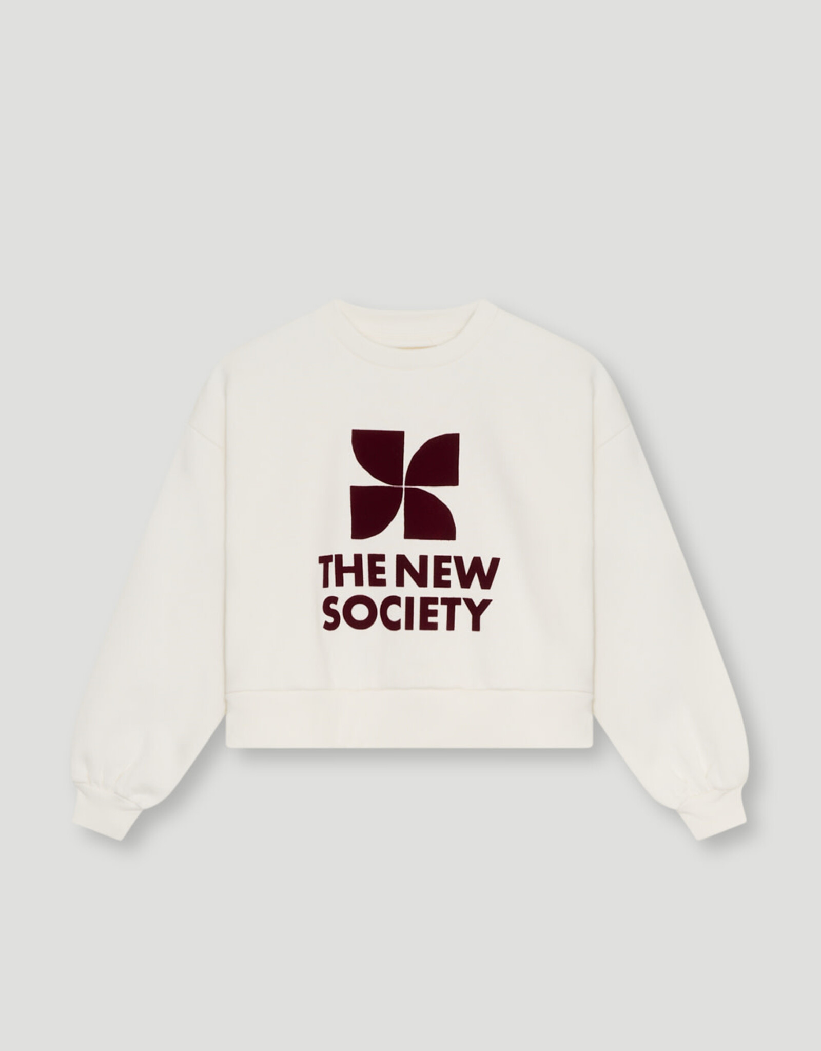 THE NEW SOCIETY THE NEW SOCIETY TNS logo teen sweatshirt whisper white