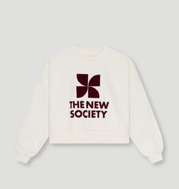 THE NEW SOCIETY THE NEW SOCIETY TNS logo teen sweatshirt whisper white