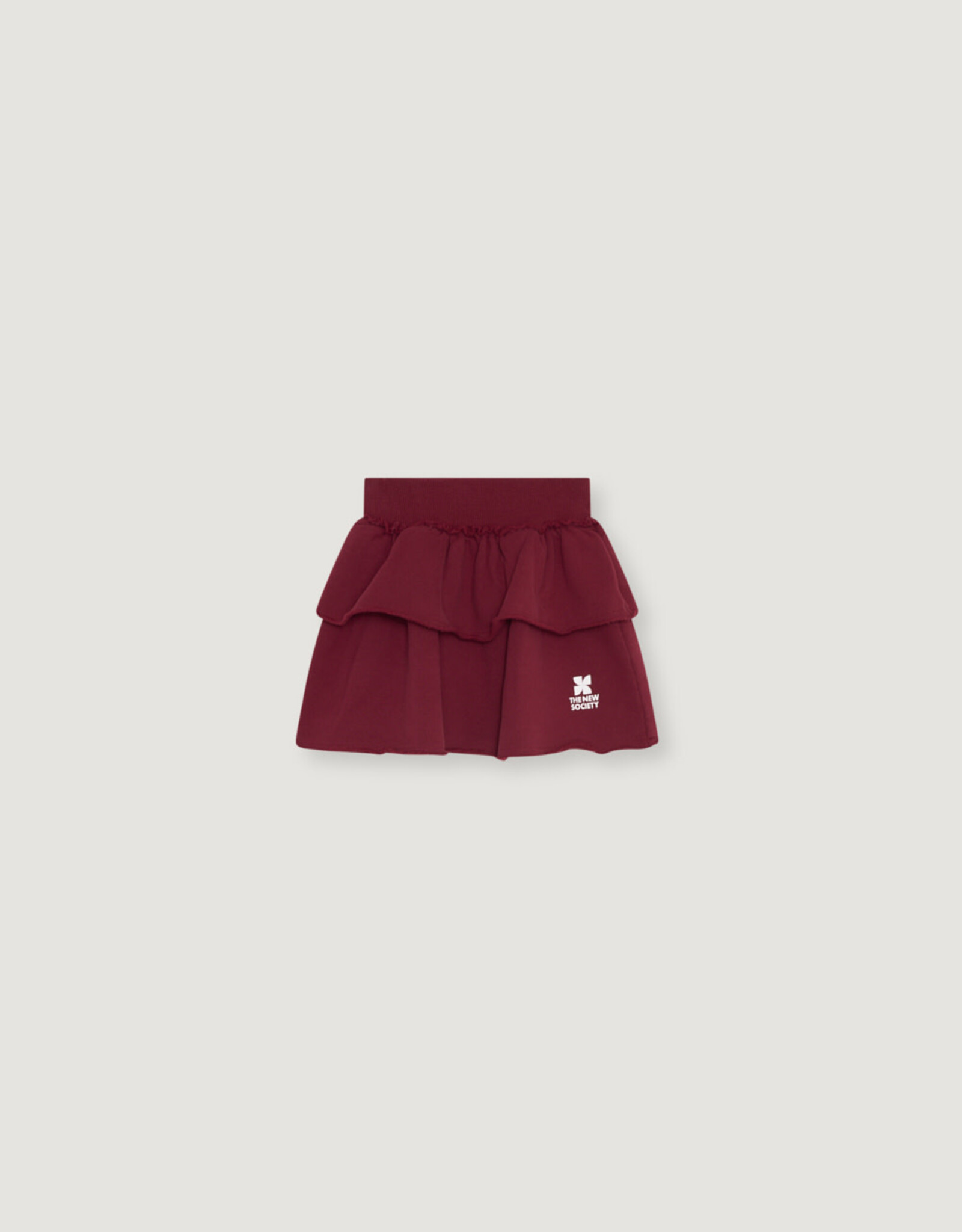 THE NEW SOCIETY THE NEW SOCIETY TNS logo skirt rumba red
