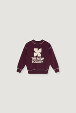 THE NEW SOCIETY THE NEW SOCIETY TNS logo sweatshirt wine