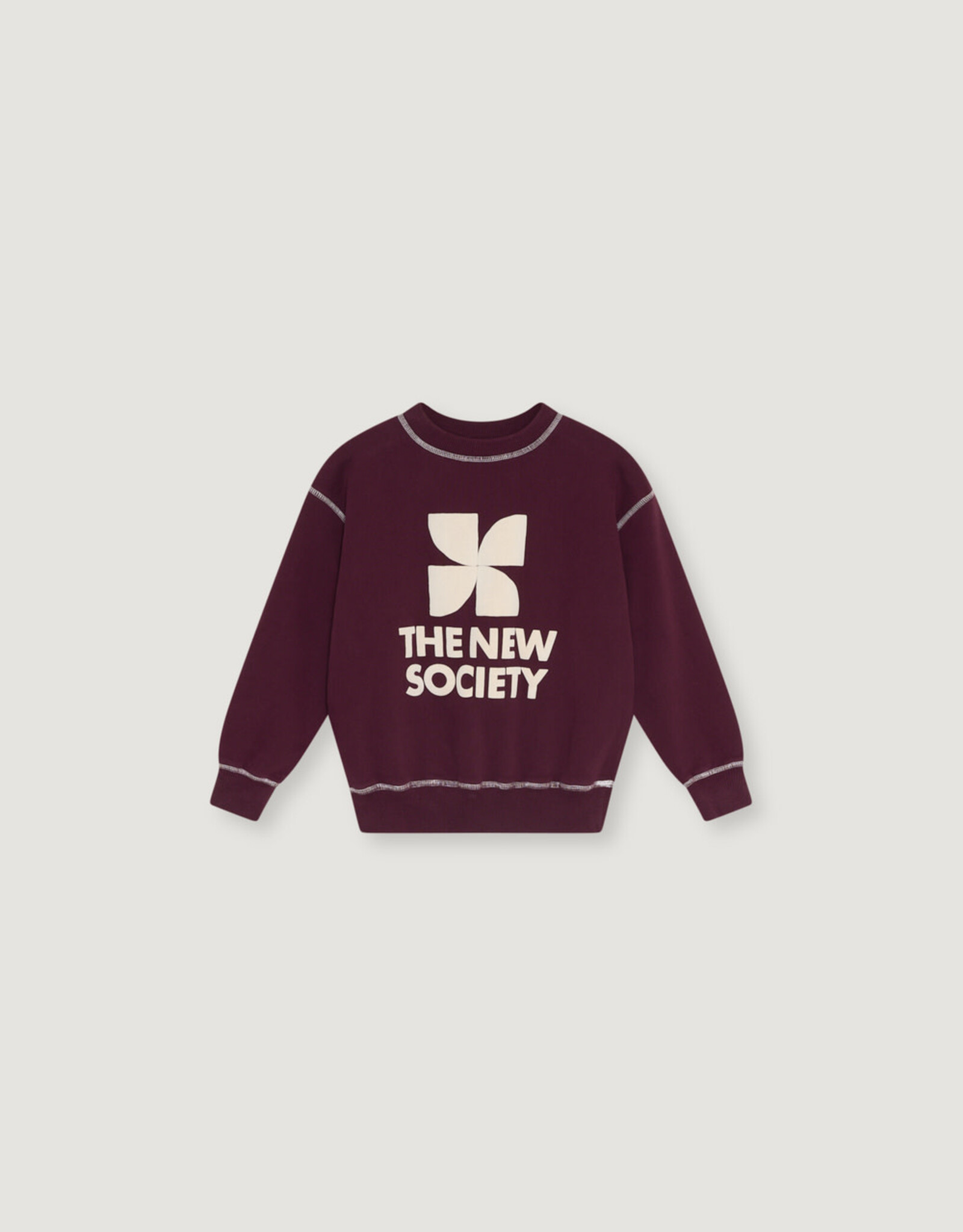 THE NEW SOCIETY THE NEW SOCIETY TNS logo sweatshirt wine