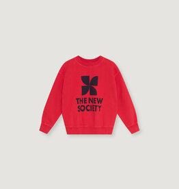 THE NEW SOCIETY THE NEW SOCIETY TNS logo sweatshirt chinese red