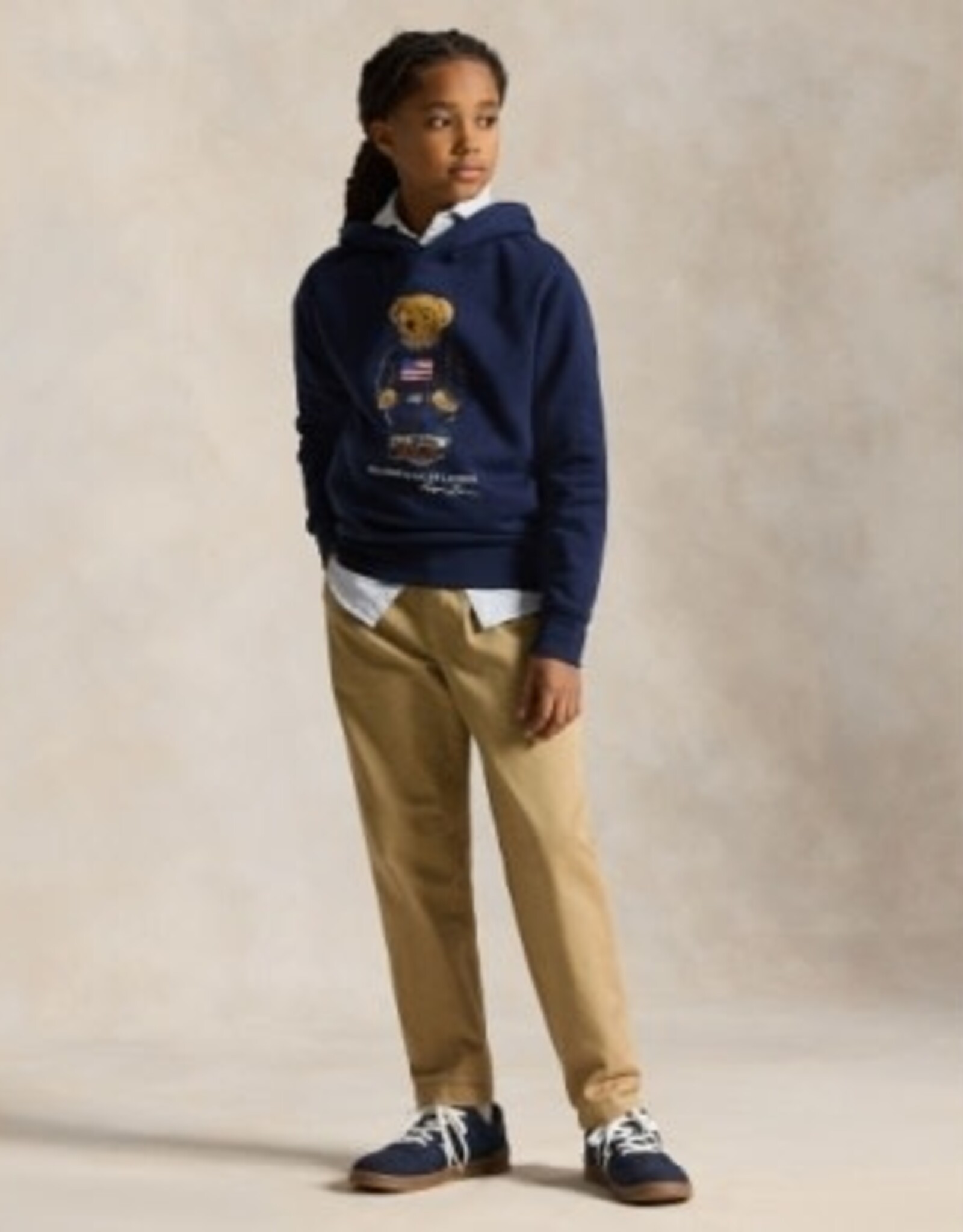 RALPH LAUREN RALPH LAUREN Sweater met kap en beer blauw