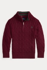 RALPH LAUREN RALPH LAUREN Pull rits bovenaan bordeaux