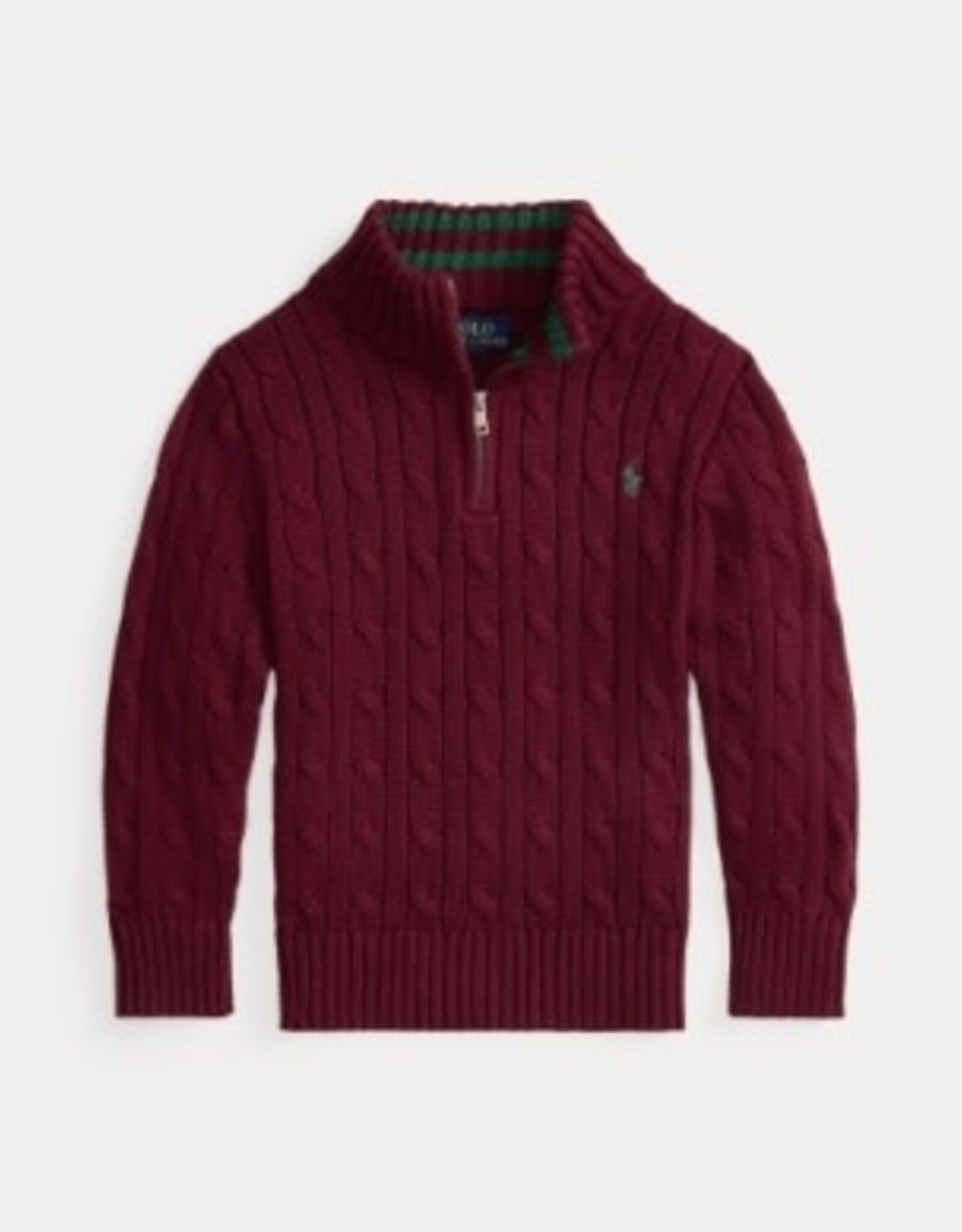 RALPH LAUREN RALPH LAUREN Pull rits bovenaan bordeaux