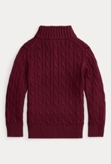 RALPH LAUREN RALPH LAUREN Pull rits bovenaan bordeaux
