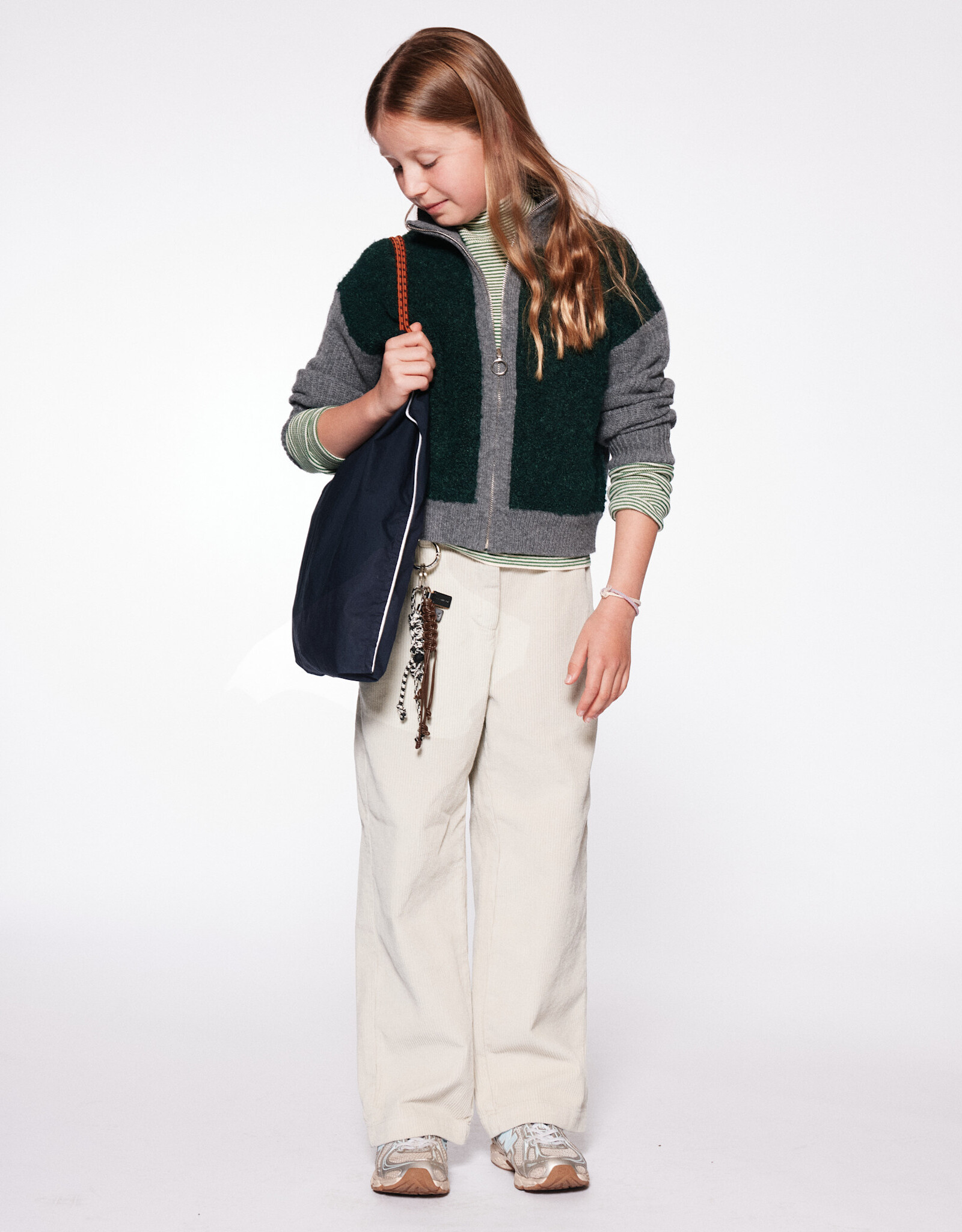 MAAN MAAN Shift green stripe a