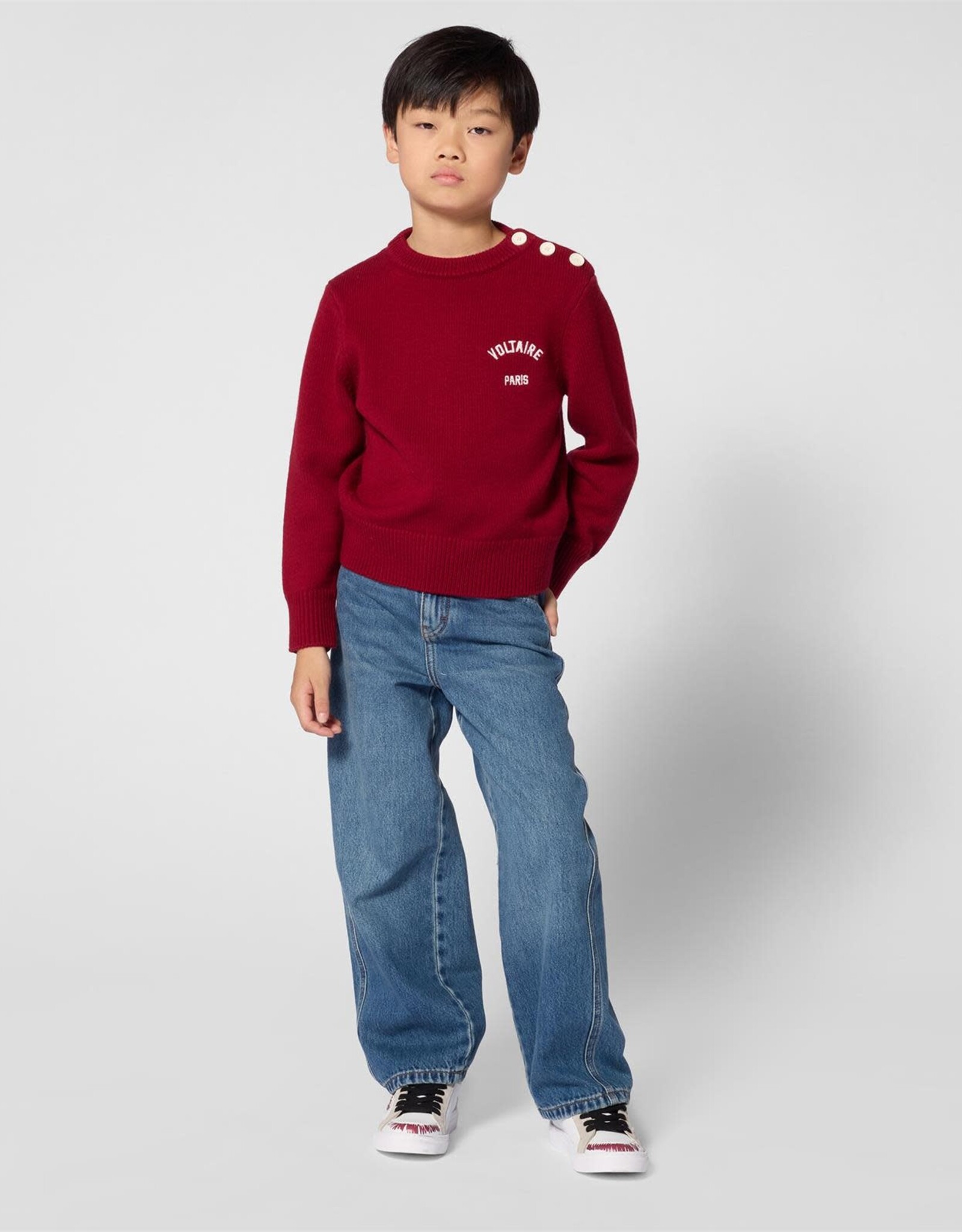 ZADIG & VOLTAIRE ZADIG&VOLTAIRE Pull bordeaux knoopjes