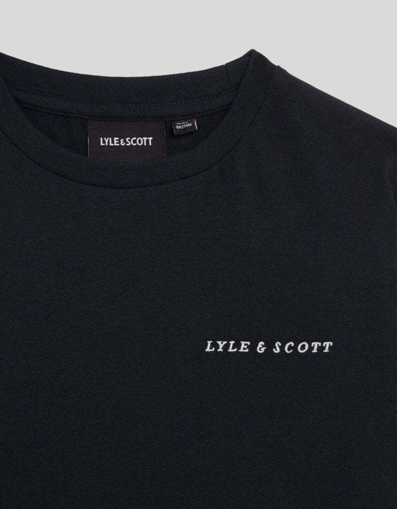 LYLE & SCOTT LYLE & SCOTT Script embroidered t-shirt dark navy