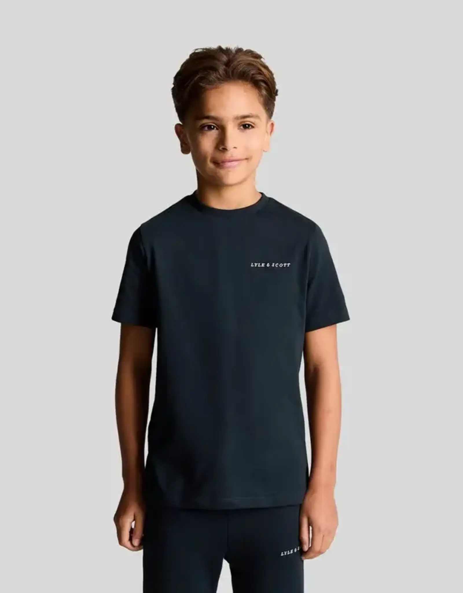 LYLE & SCOTT LYLE & SCOTT Script embroidered t-shirt dark navy