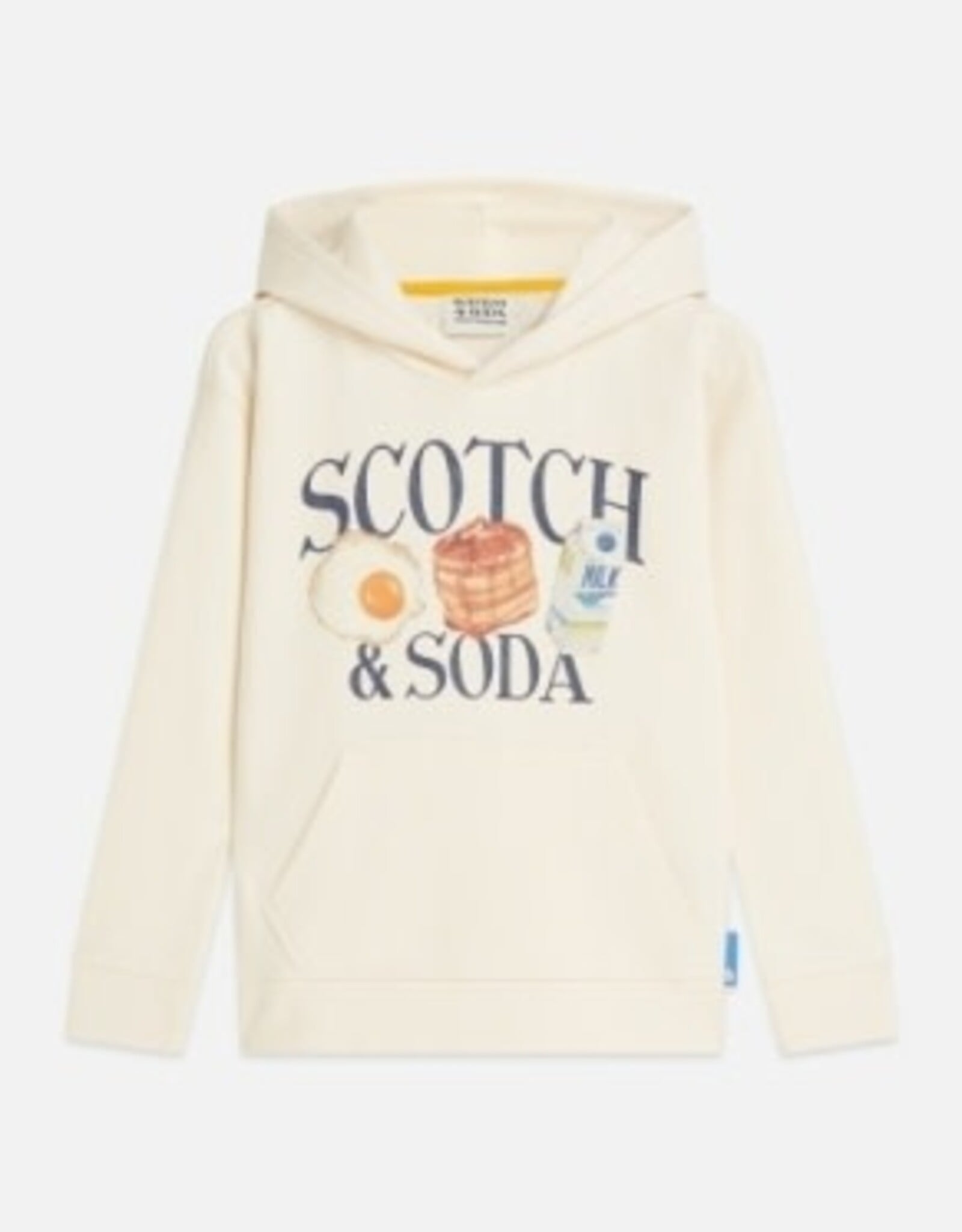 SCOTCH & SODA SCOTCH & SODA Sweater met kap artwork eggnog