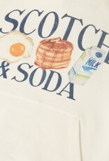 SCOTCH & SODA SCOTCH & SODA Sweater met kap artwork eggnog