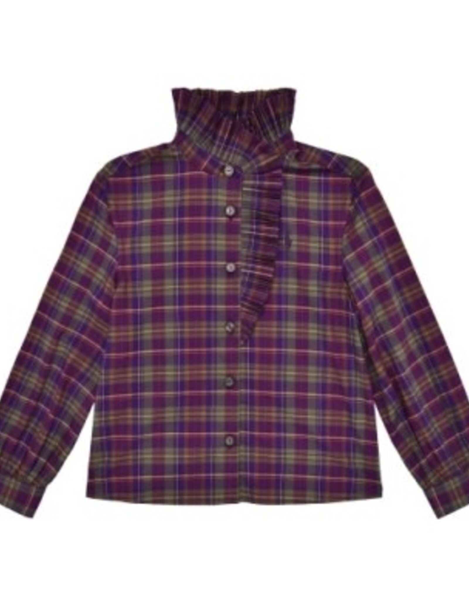 RALPH LAUREN RALPH LAUREN Blouse meisjes geruit kaki/paars