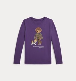 RALPH LAUREN RALPH LAUREN T-shirt meisjes met beer paars