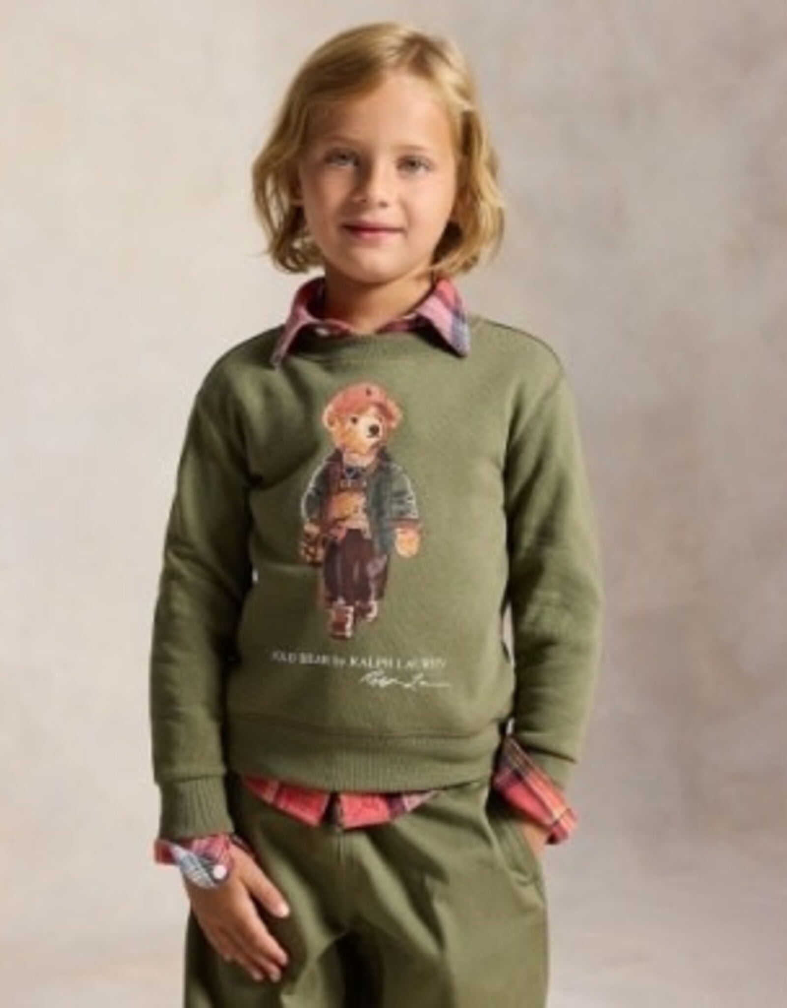 RALPH LAUREN RALPH LAUREN Sweater met beer kaki