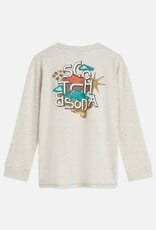 SCOTCH & SODA SCOTCH & SODA T-shirt artwork LM ecru melange