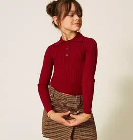 TWIN SET TWIN SET Pull polo model red ruby