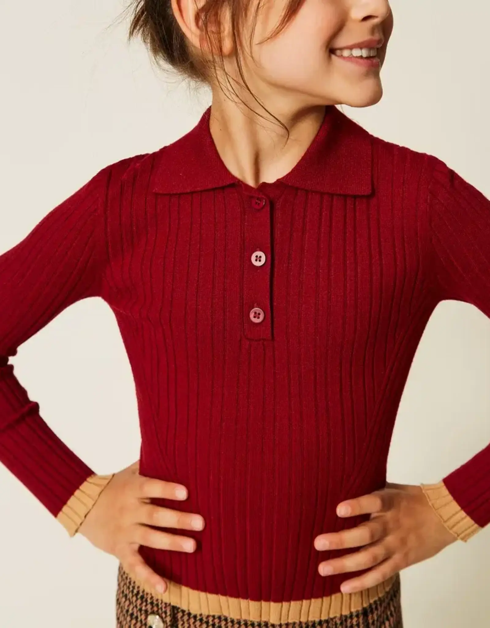 TWIN SET TWIN SET Pull polo model red ruby