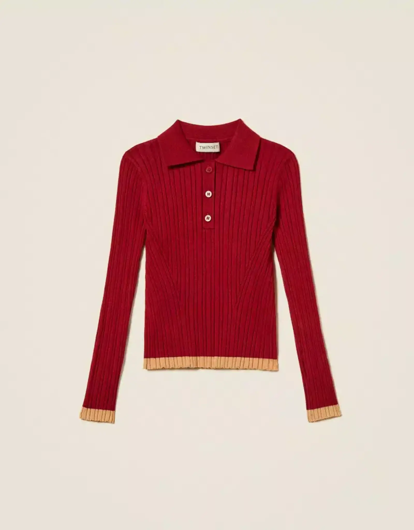 TWIN SET TWIN SET Pull polo model red ruby