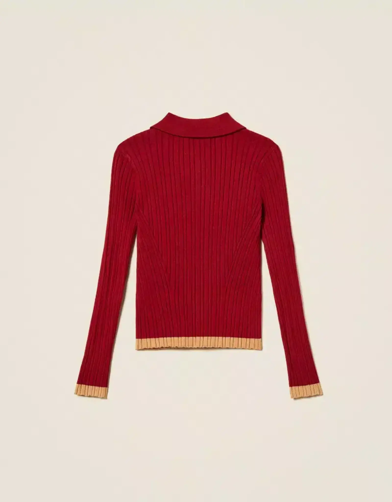 TWIN SET TWIN SET Pull polo model red ruby
