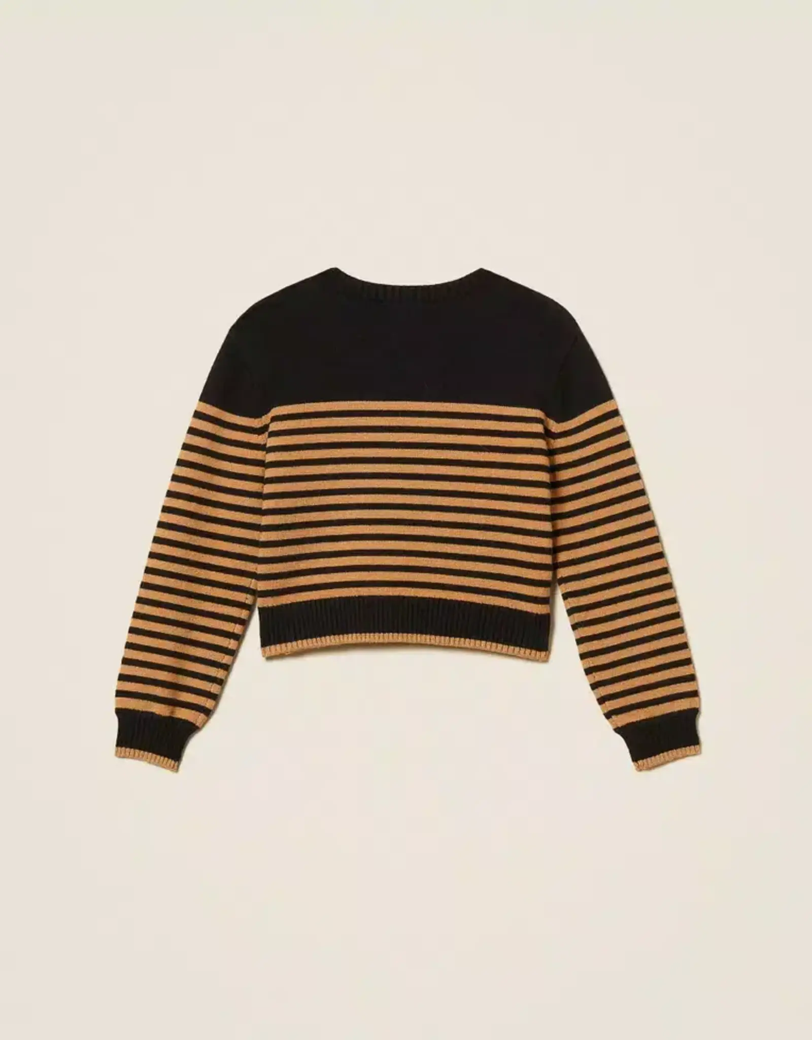 TWIN SET TWIN SET Pull riga nero