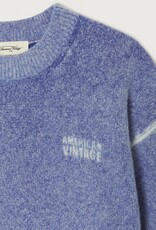 AMERICAN VINTAGE AMERICAN VINTAGE Damsville pull bleu print