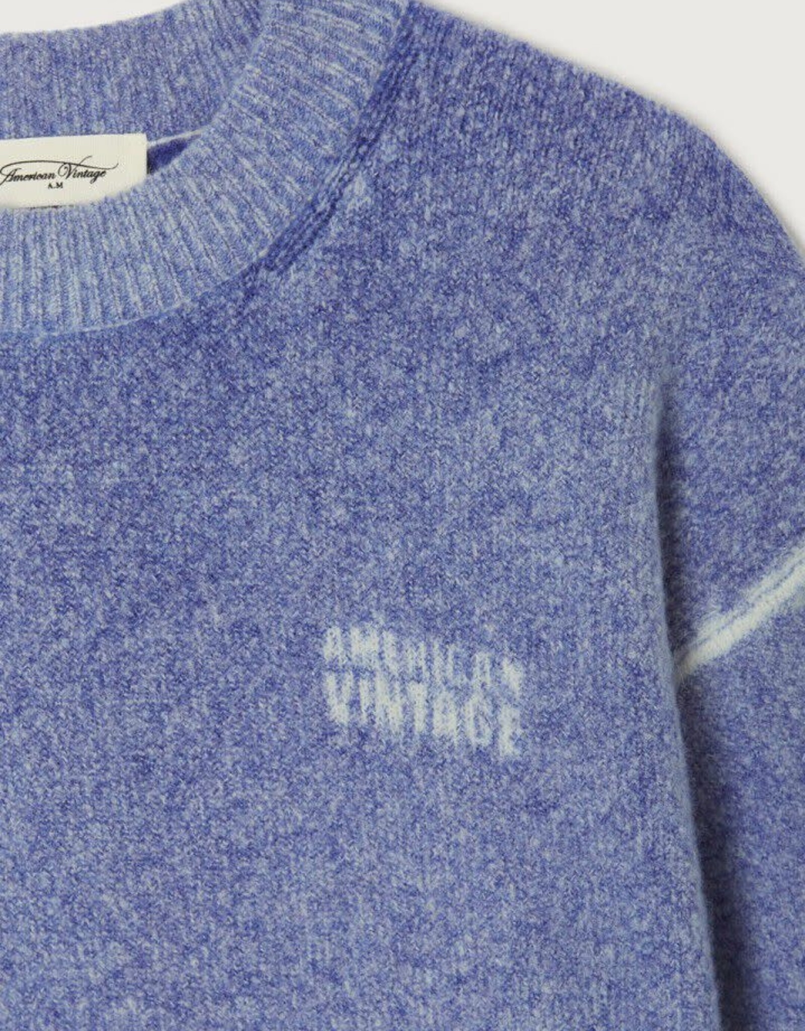 AMERICAN VINTAGE AMERICAN VINTAGE Damsville pull bleu print