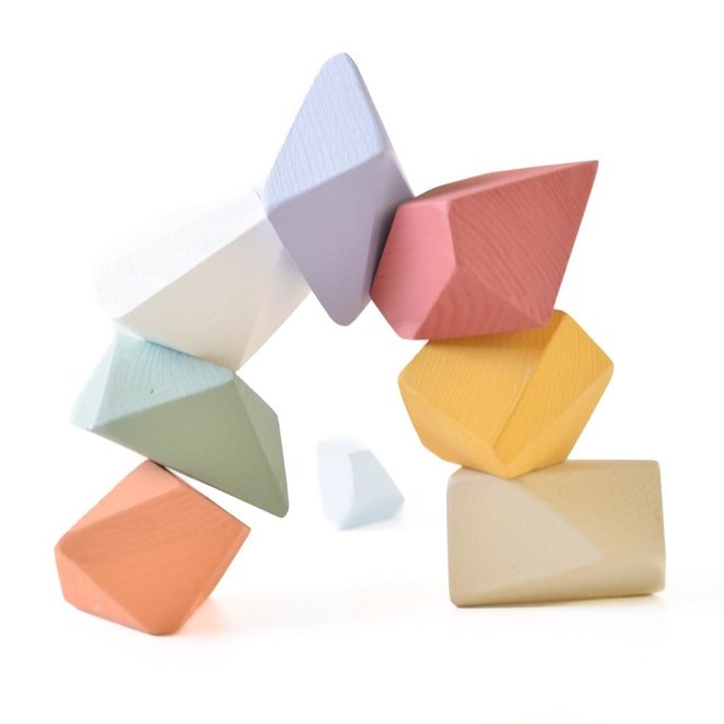 Set van 8 Rock Blocks - Matte Rainbow