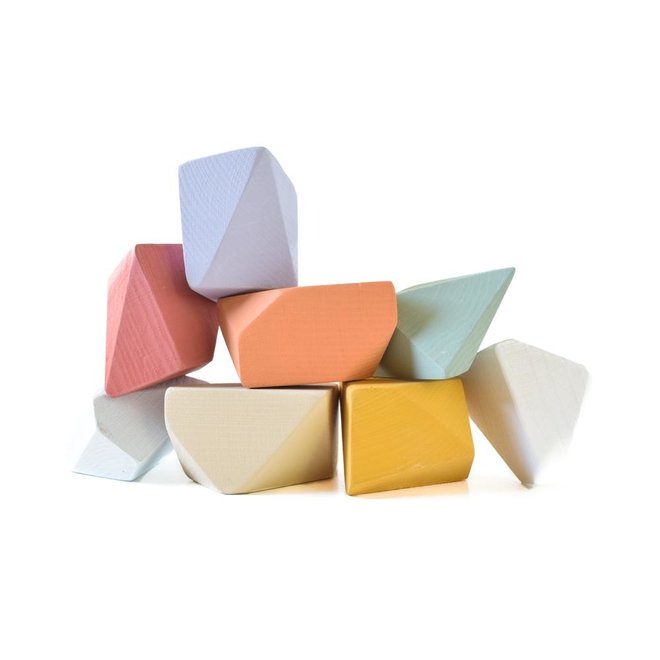 Set van 8 Rock Blocks - Matte Rainbow