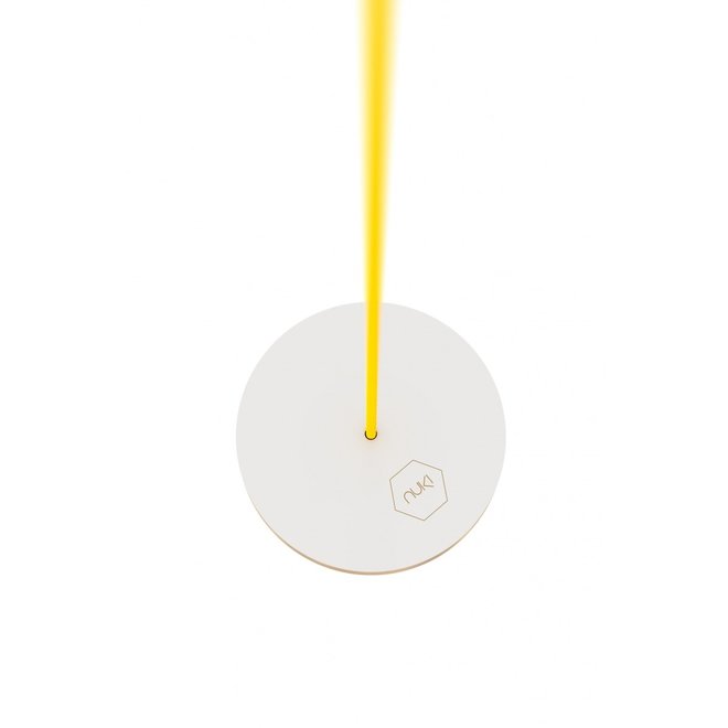 Round Swing - white with yellow rope