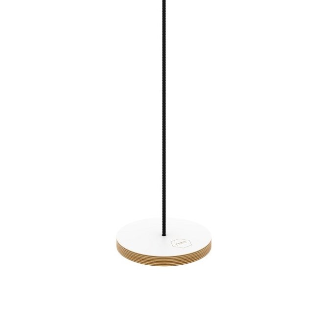 Round Swing - white with black rope